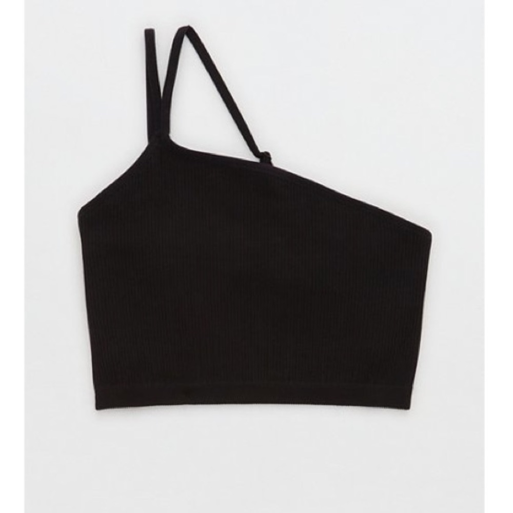 aerie one shoulder sports bra